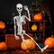 36" Skeleton Halloween Decor, 3FT Posable Halloween Skeleton Decorations, Realistic Full Body Plastic Skeleton for Halloween Party Decor, Haunted House Graveyard Props Indoor Outdoor Decorations